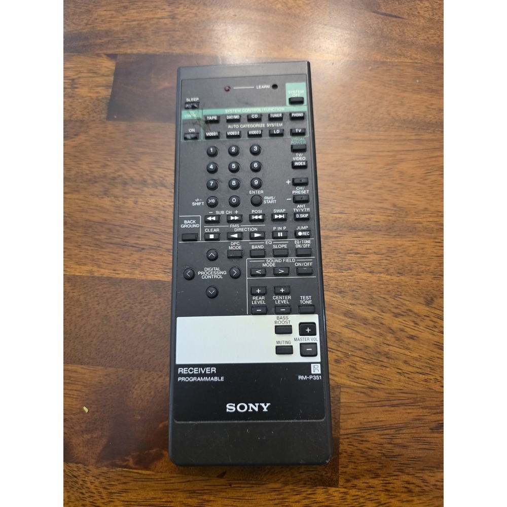 SONY PROGRAMMABLE RECEIVER REMOTE CONTROL RM-P351 STR965 STRD0965 STRD96 (PCR84)